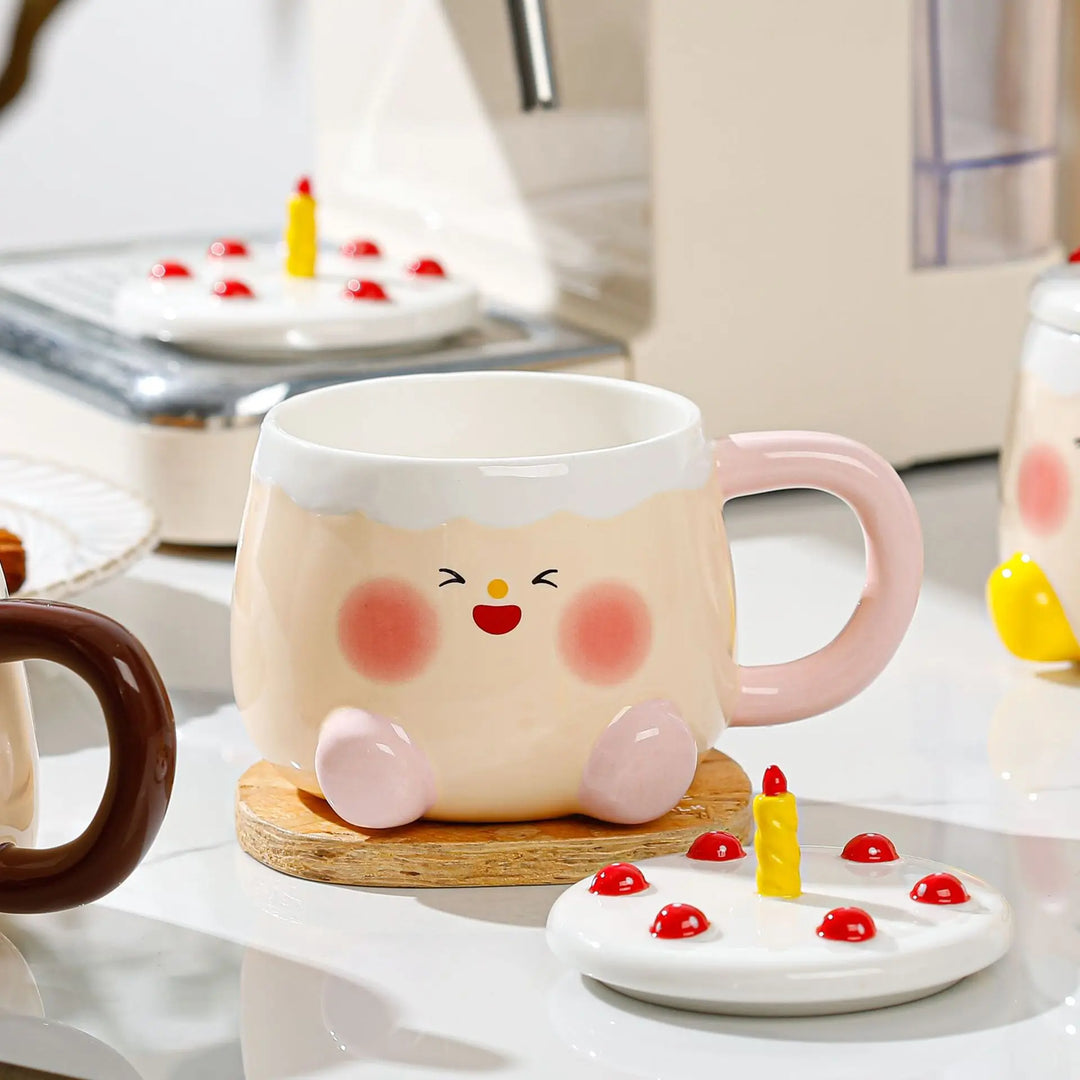 Candle Cake Mug with Cover