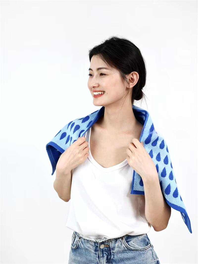 Blue Raindrop Towels