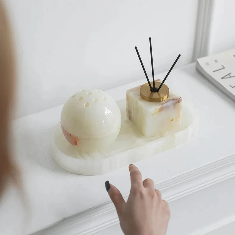 Marble Fragrance Diffuser Set