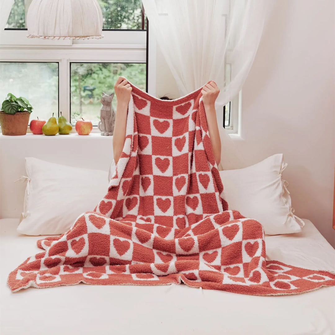 Heart Checkerboard Blanket