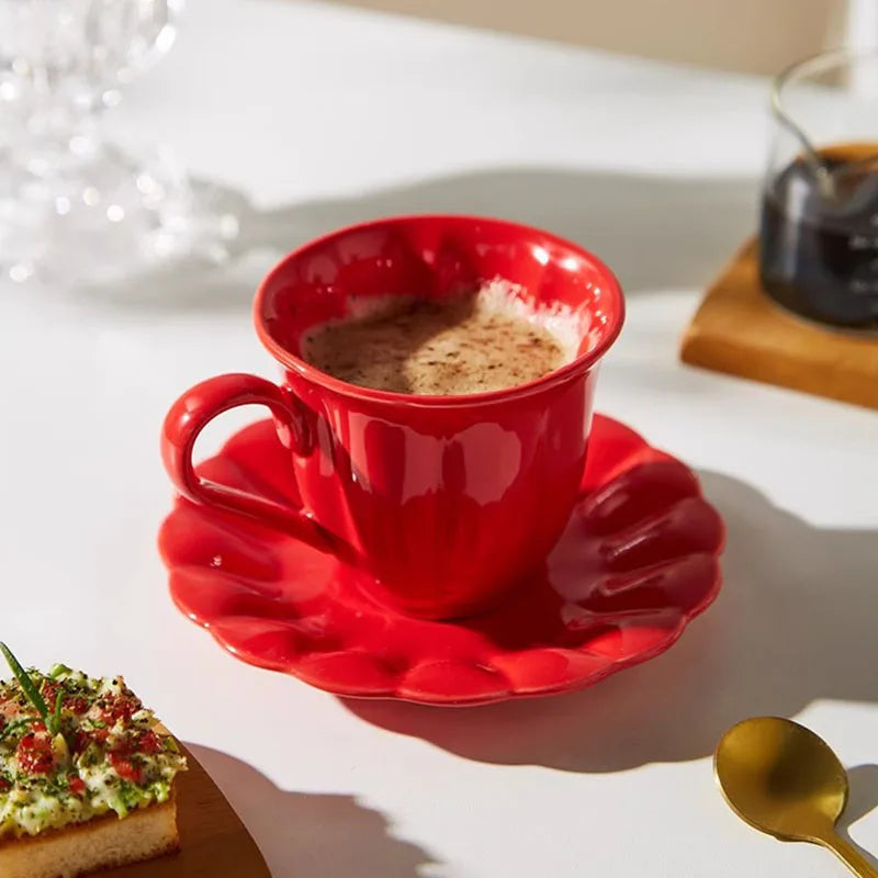 Red Love Mug & Saucer Set