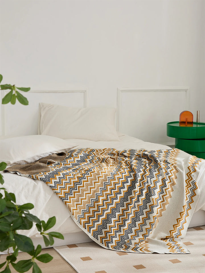 Wave Stripe Blanket + Pillows