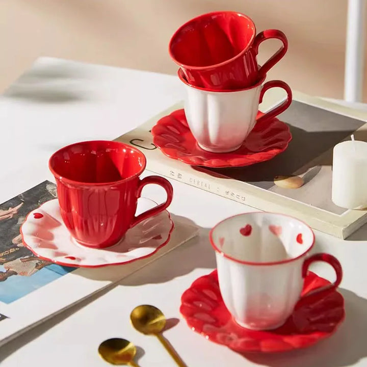 Red Love Mug & Saucer Set