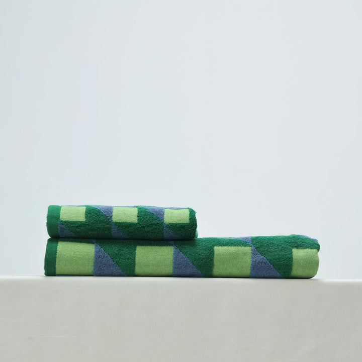 3D Cube Pattern Towels