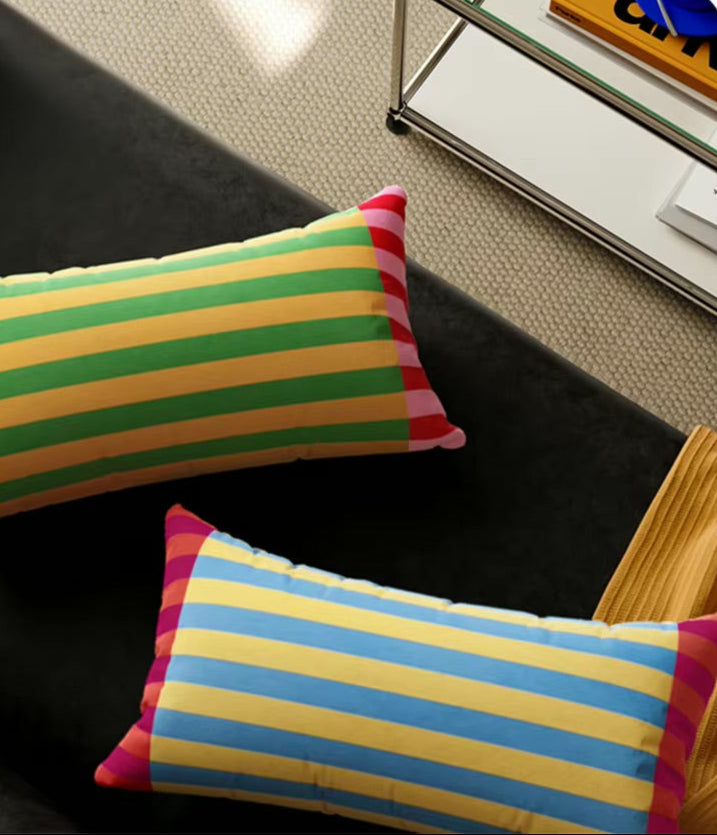 Colorful Hippie Stripe Pillow Covers