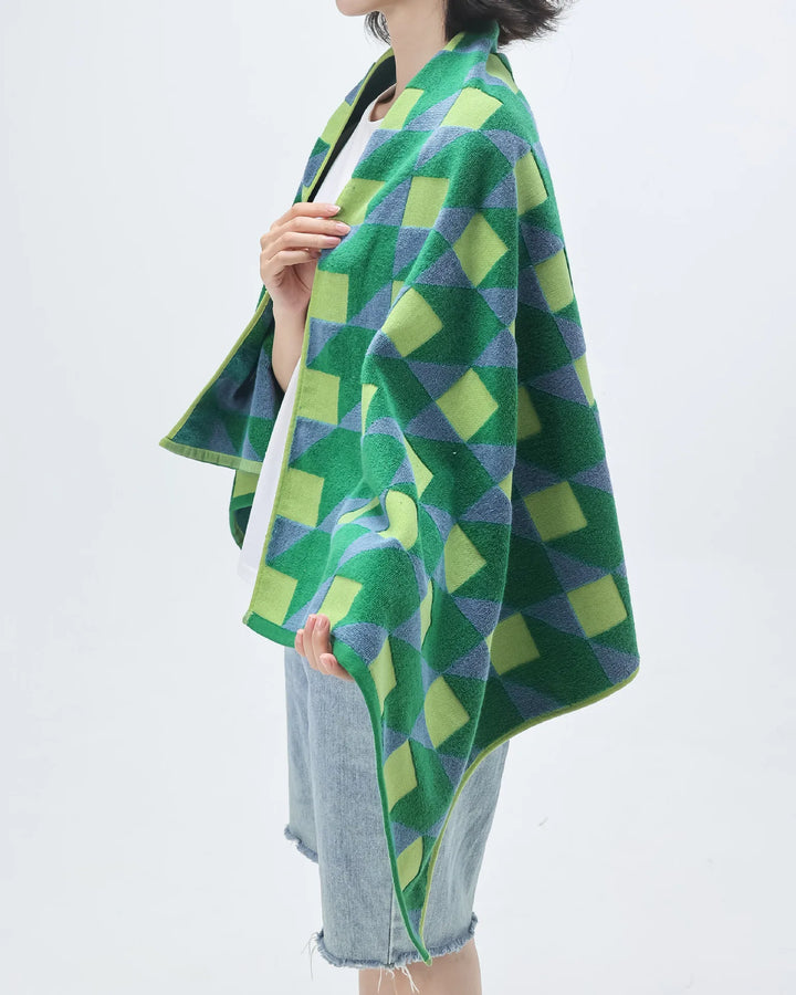 3D Cube Pattern Towels