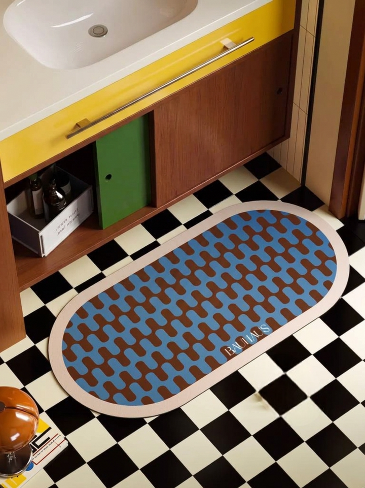 Bauhaus Wave Bathroom Mat