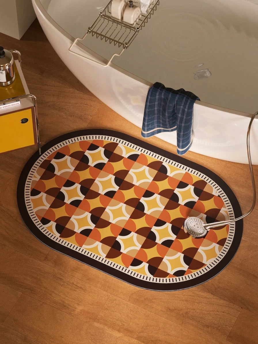 Circle Colorful Pattern Bathroom Mat