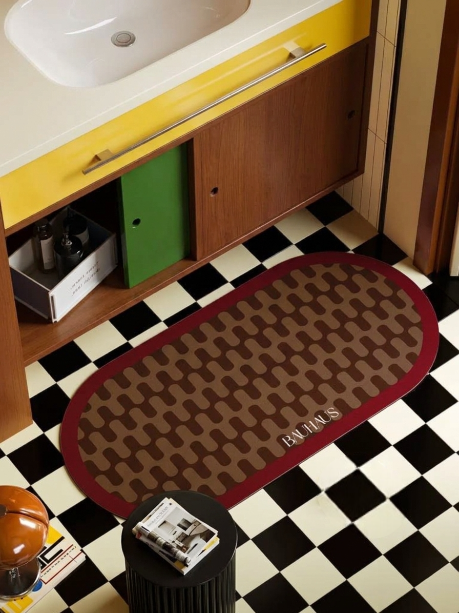 Bauhaus Wave Bathroom Mat