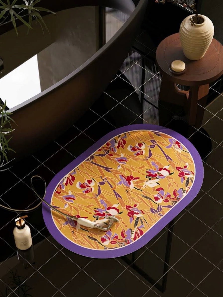 Iris Flower Bathroom Mat