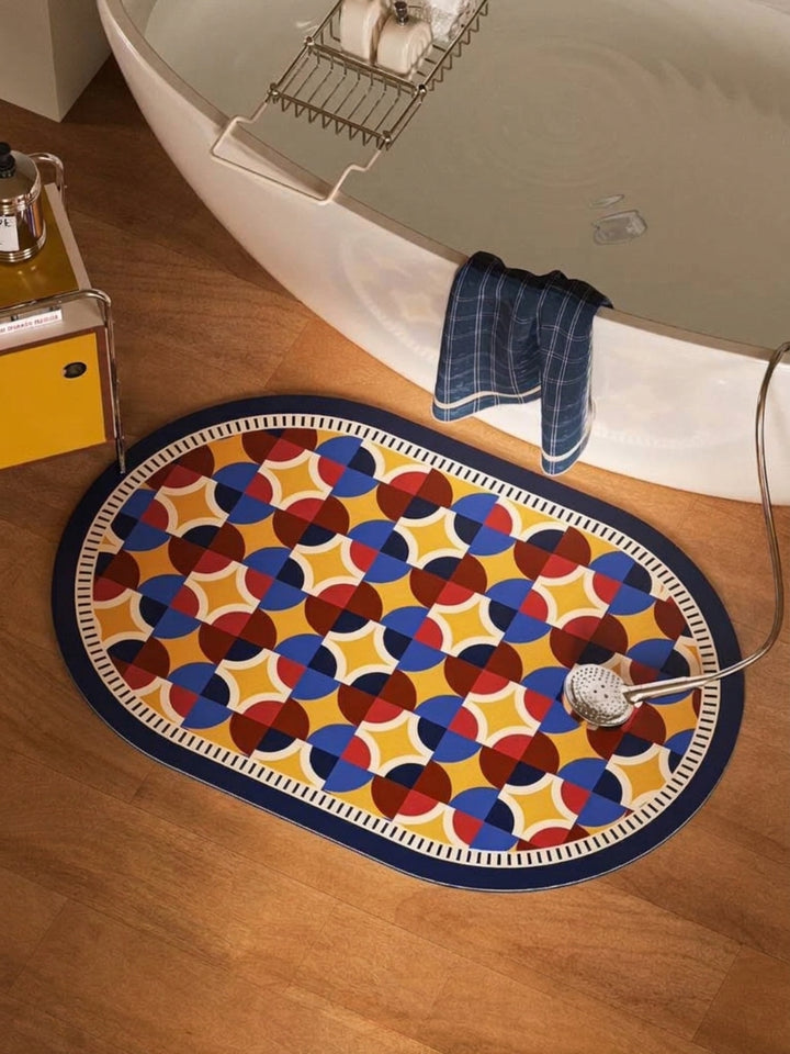 Circle Colorful Pattern Bathroom Mat