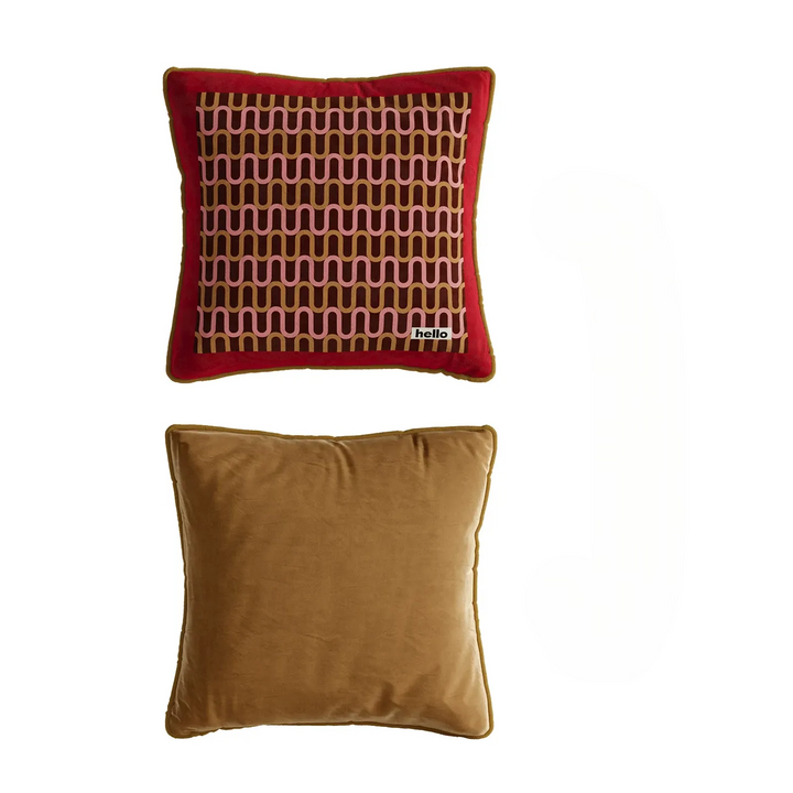 Wavy Hello Lined Pillows