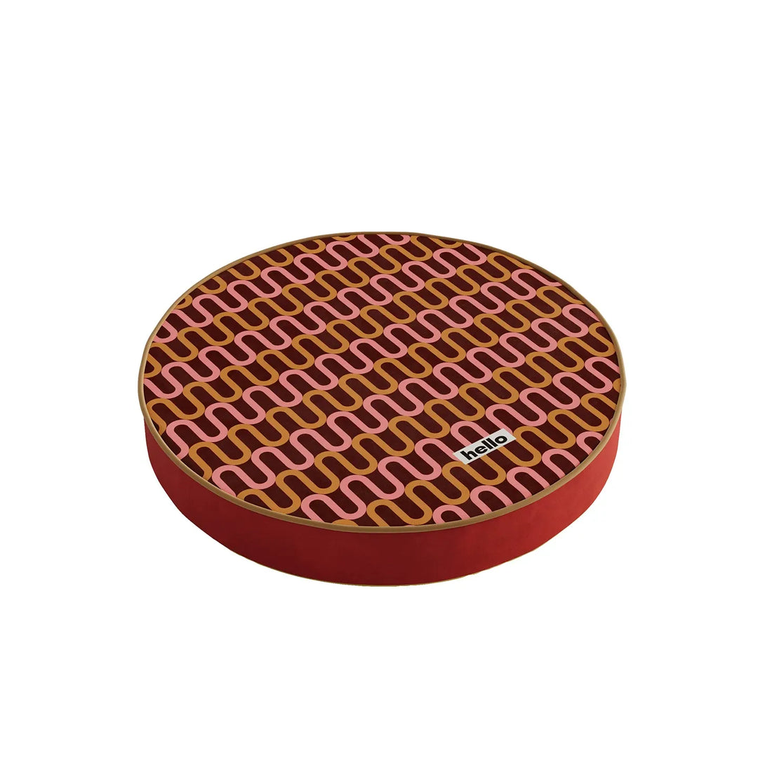 Wavy Hello Lined Seat Cushion