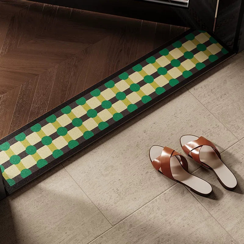 Color Block Polka Dot Narrow Door Mat