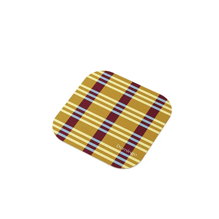 Yellow Grid Space Coasters