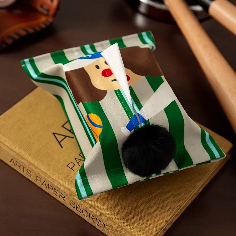 Baseball Dog Tissue Holder