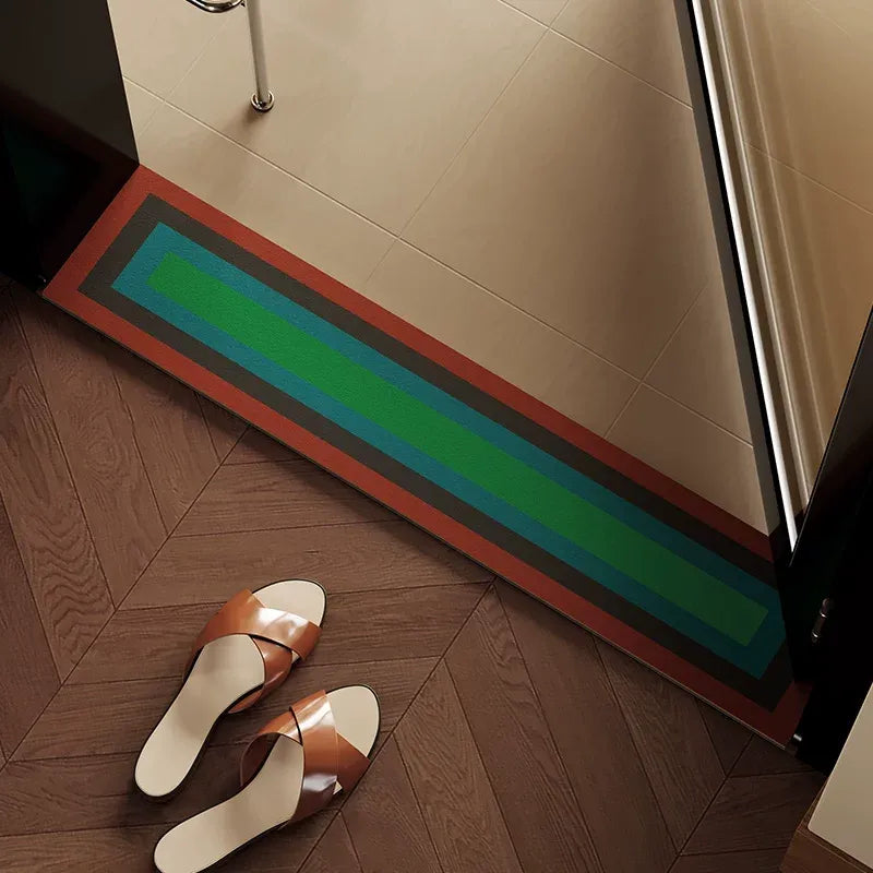 Retro Square Gradient Pattern Narrow Door Mat