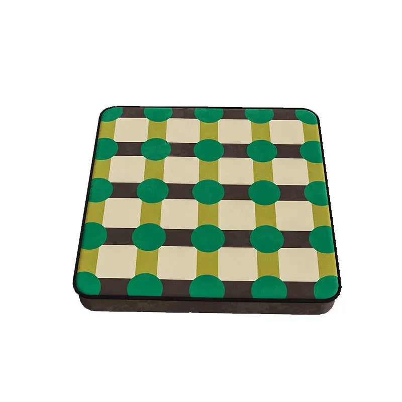 Color Block Polka Dot Square Cushion