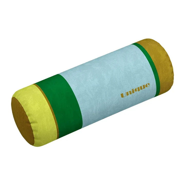 Unique Colorblock Striped Bolster Pillow