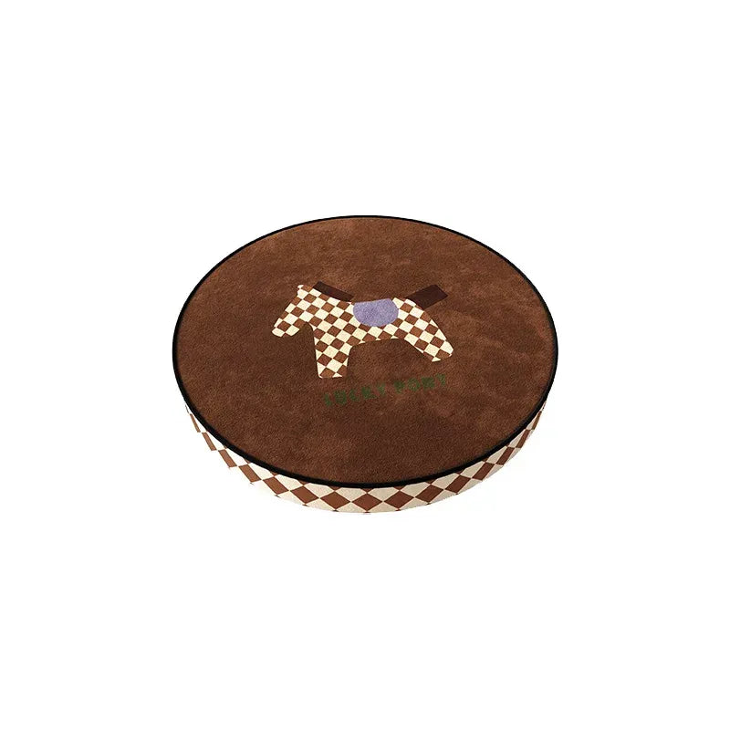 Brown Tone Pony Seat Cushion