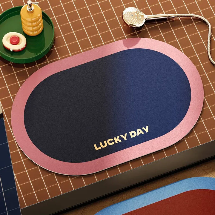 Lucky Day Colorblock Bathroom Mat