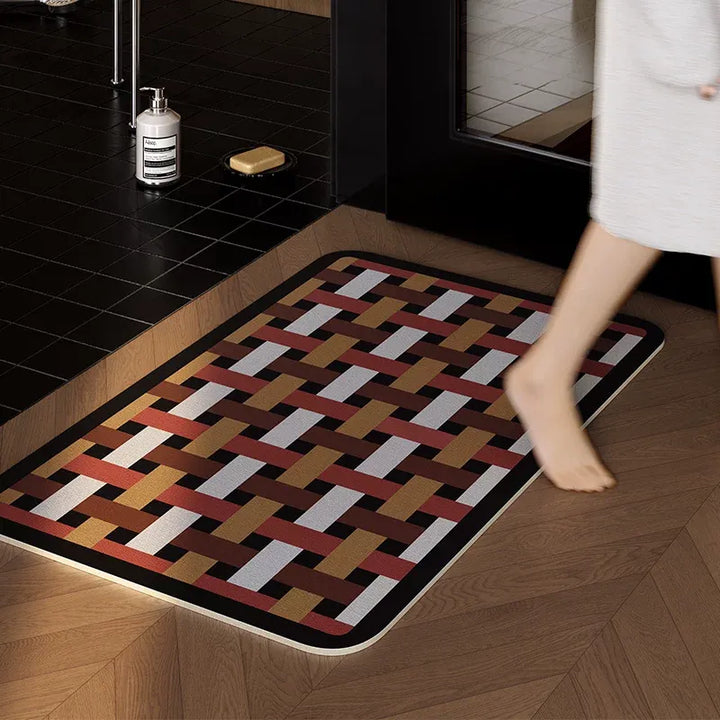 Geometric Weaving Bathroom Mat