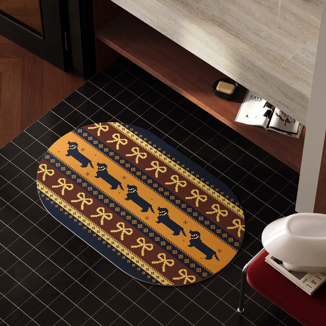 Winter Sweater Pattern Bathroom Mat