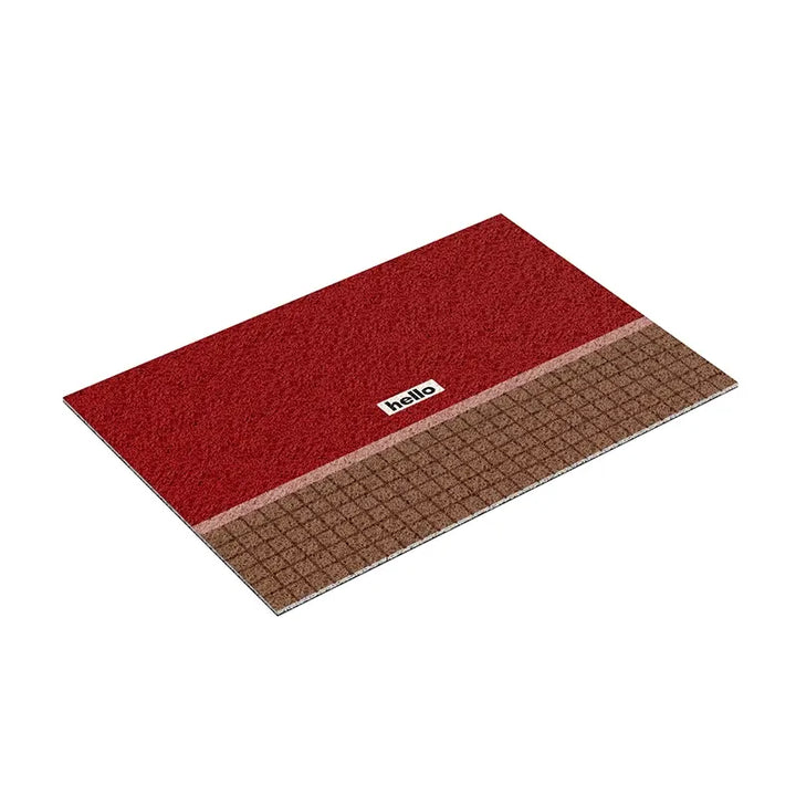 Hello Grid Combo Door Mat