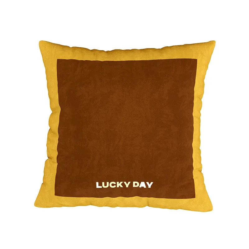 Lucky Day Colorblock Pillow Cover