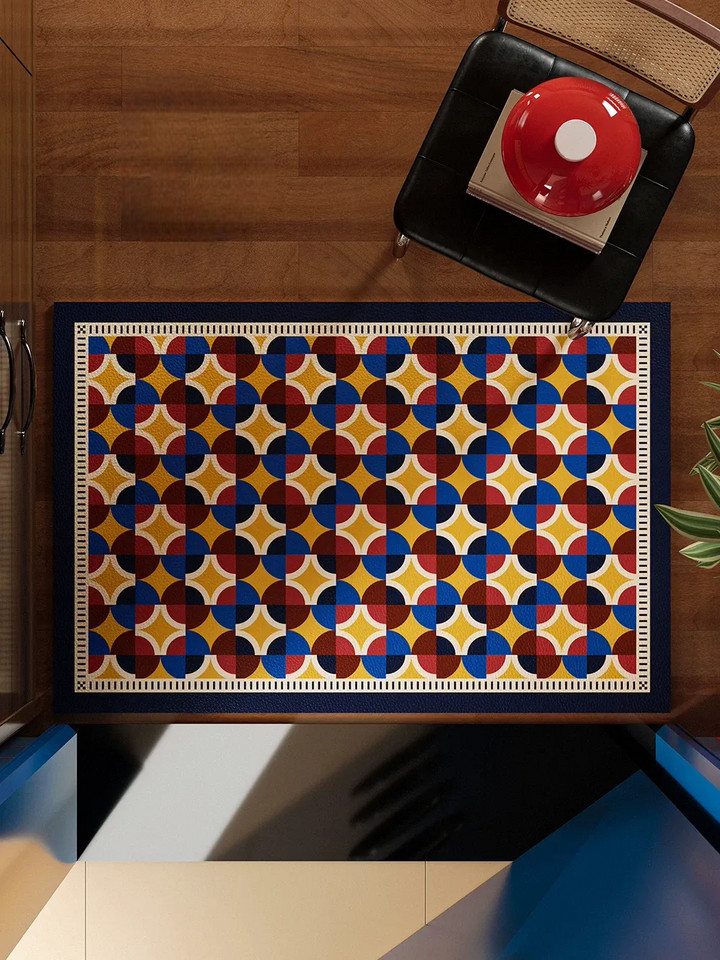 Circle Colorful Pattern Door Mat