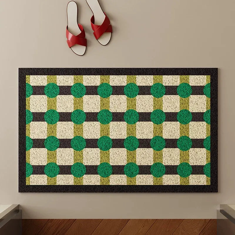 Color Block Polka Dot Door Mat