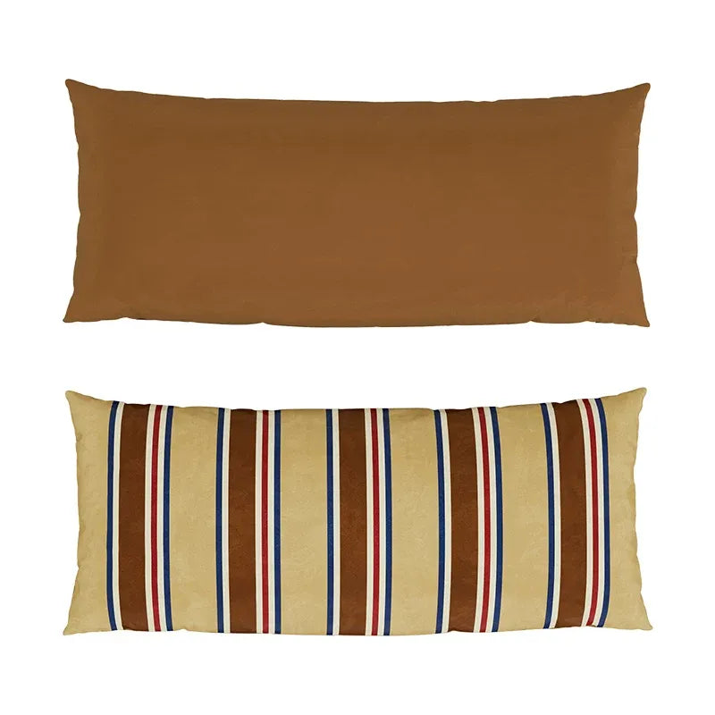 Colorblock Stripe Lumbar Pillow