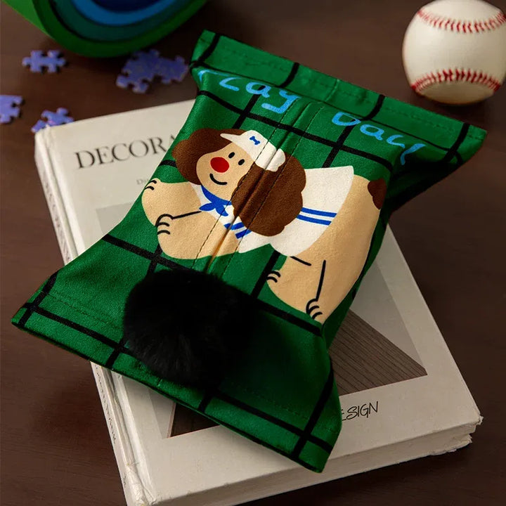 Baseball Dog Tissue Holder