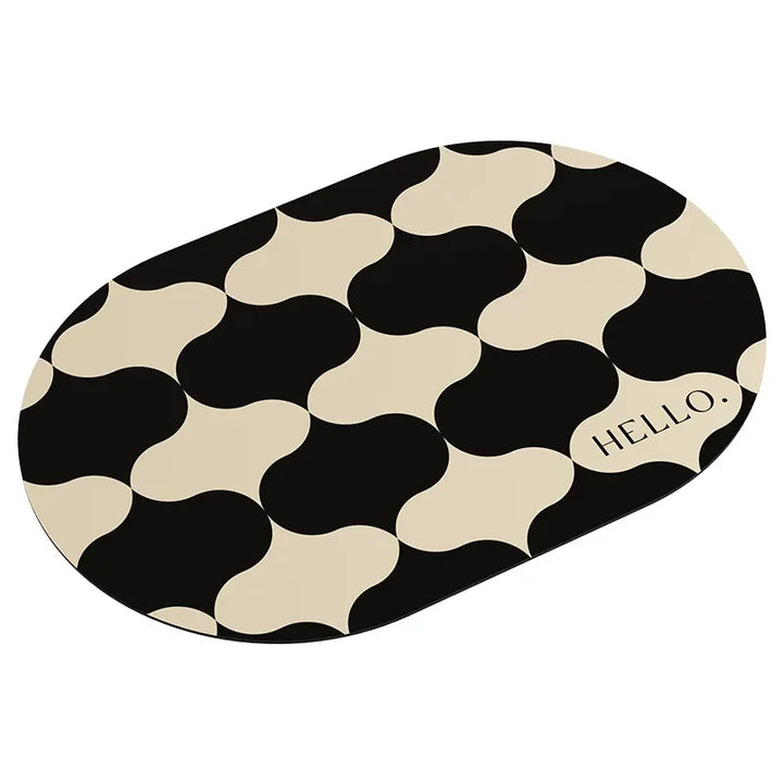 Moroccan Pattern Bathroom Mat