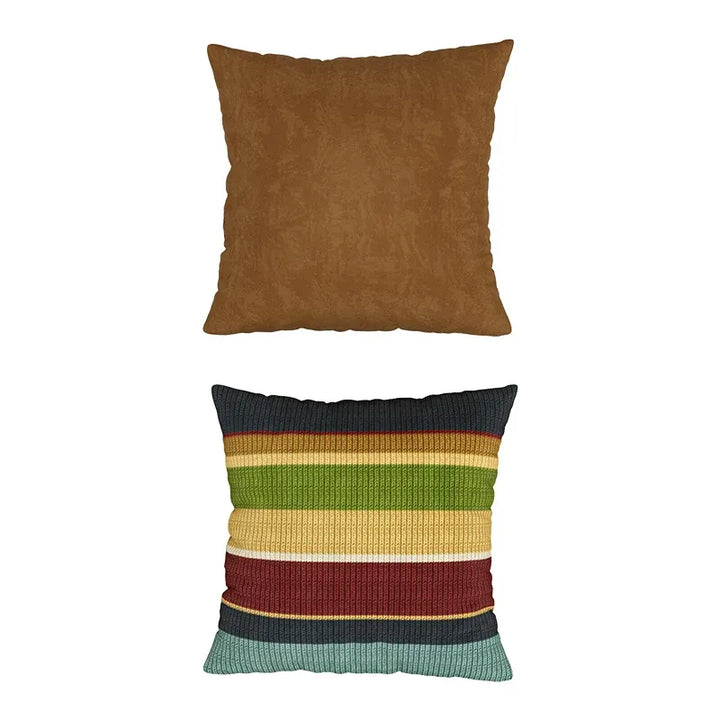 Multicolor Striped Pillow Cover