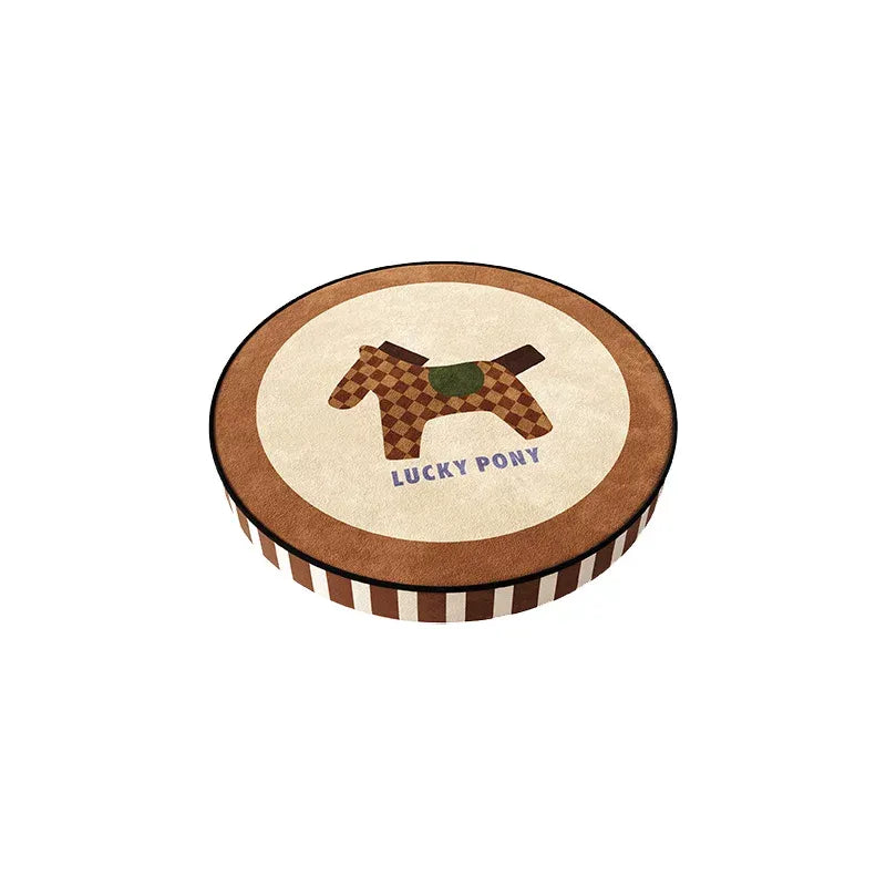 Brown Tone Pony Seat Cushion