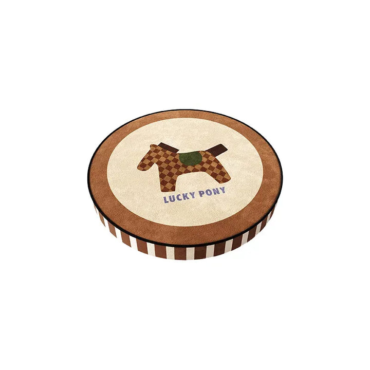 Brown Tone Pony Seat Cushion