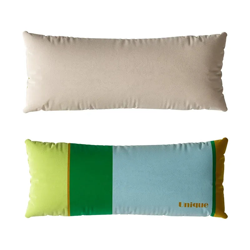 Unique Colorblock Striped Lumbar Pillows