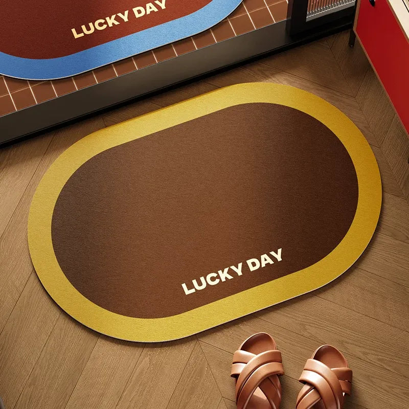 Lucky Day Colorblock Bathroom Mat