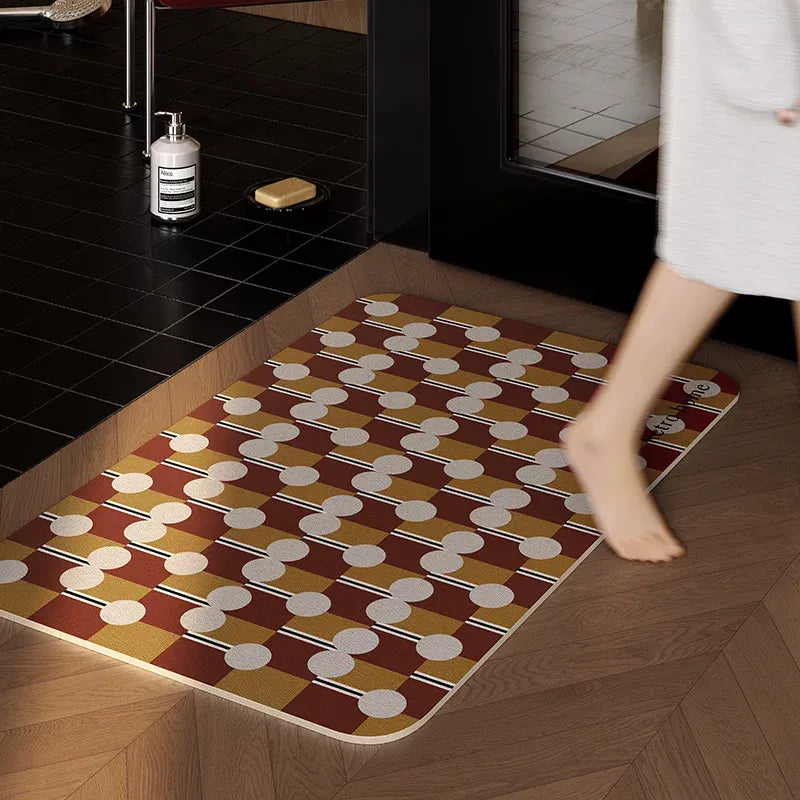 Rhythm Stripes & Dots Bathroom Mat