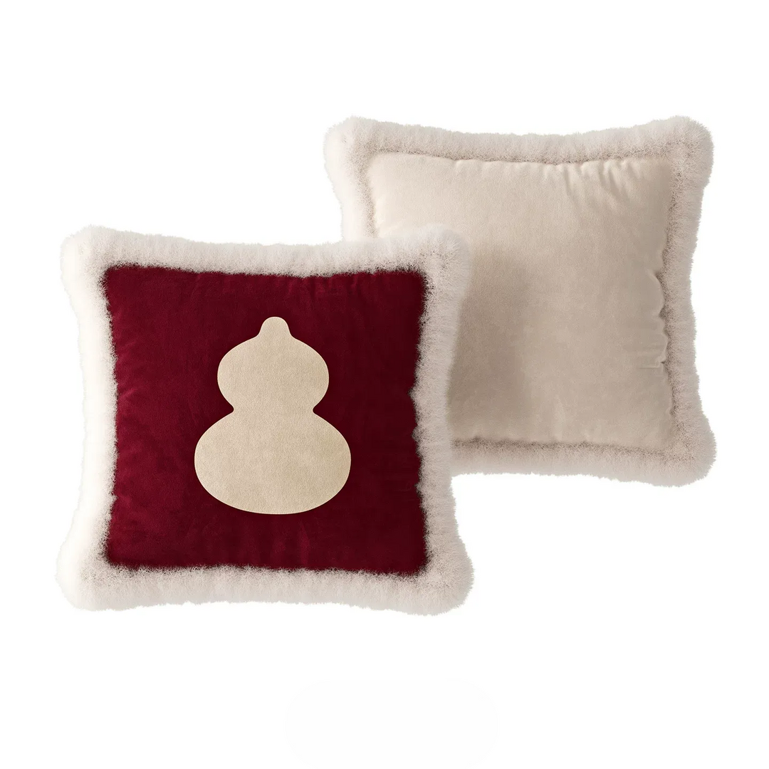 Burgundy Gourd Festive Pillows