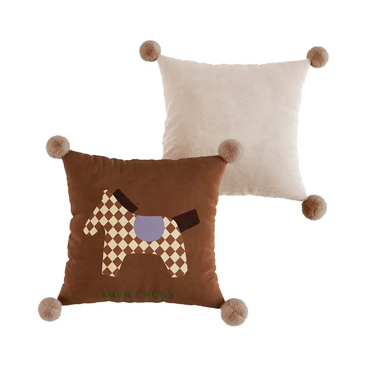 Brown Tone Pony Pillows