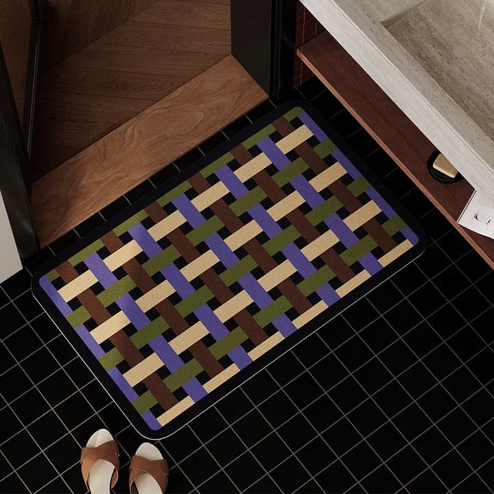 Geometric Weaving Bathroom Mat