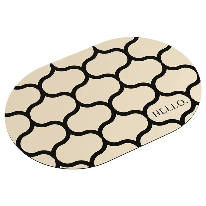 Moroccan Pattern Bathroom Mat