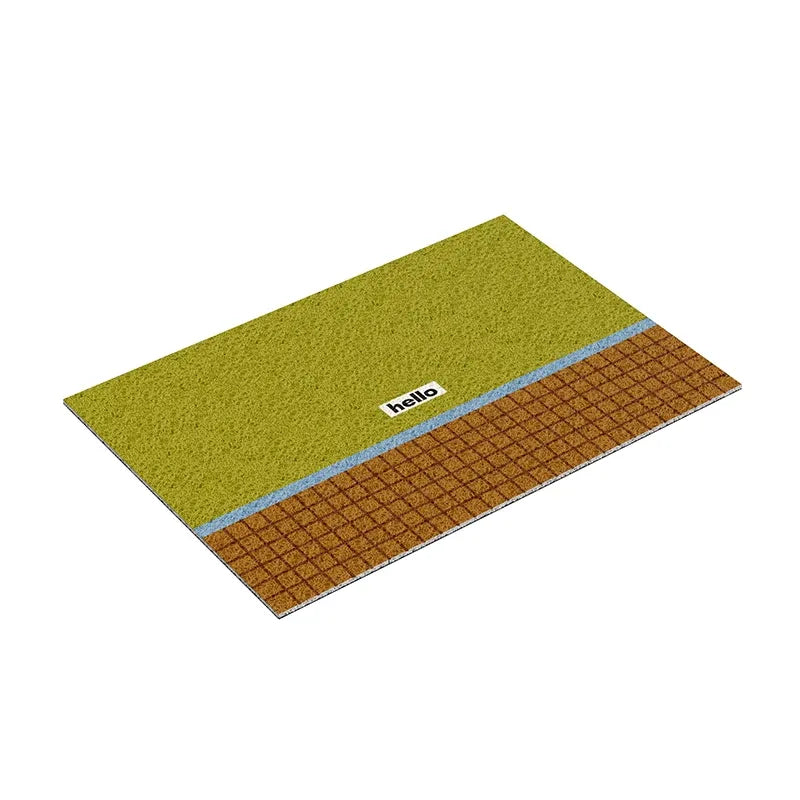 Hello Grid Combo Door Mat