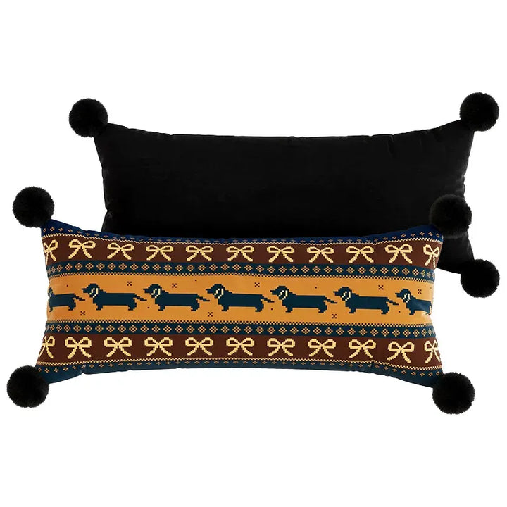 Winter Sweater Pattern Lumbar Pillows