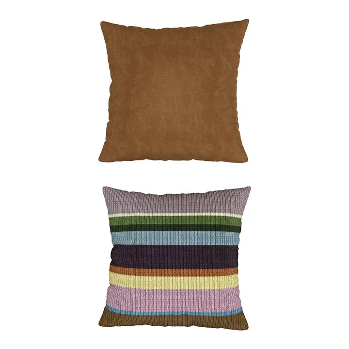 Multicolor Striped Pillow Cover