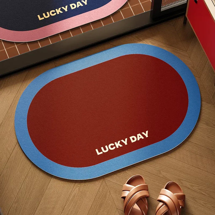 Lucky Day Colorblock Bathroom Mat