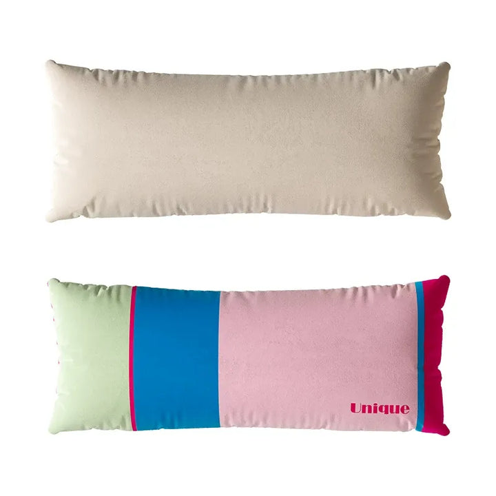 Unique Colorblock Striped Lumbar Pillows