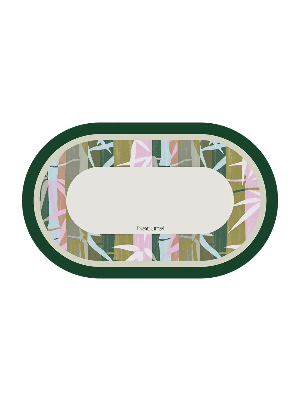 Natural Bamboo Print Placemats Set